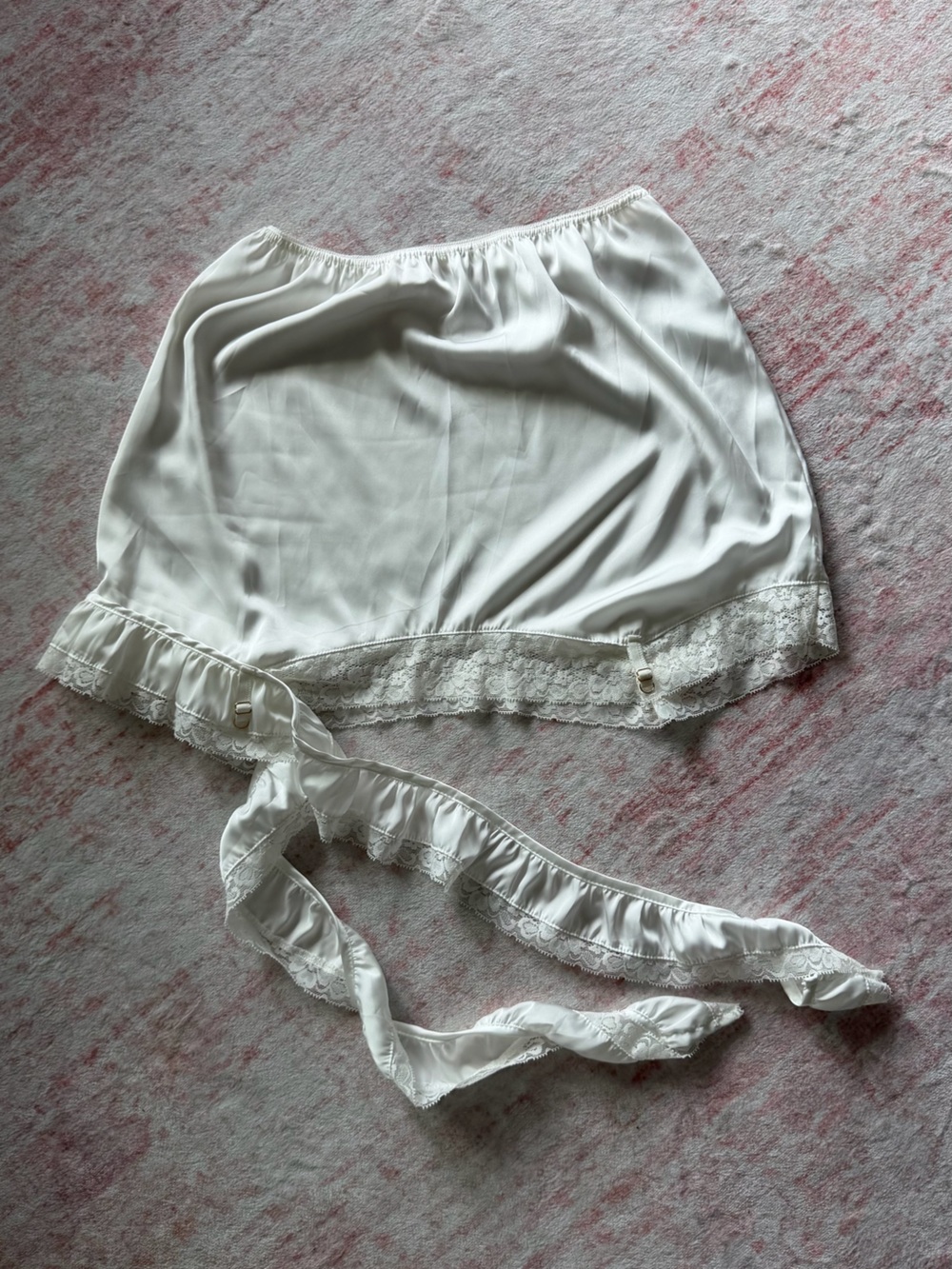White Lace-Trim Skirt